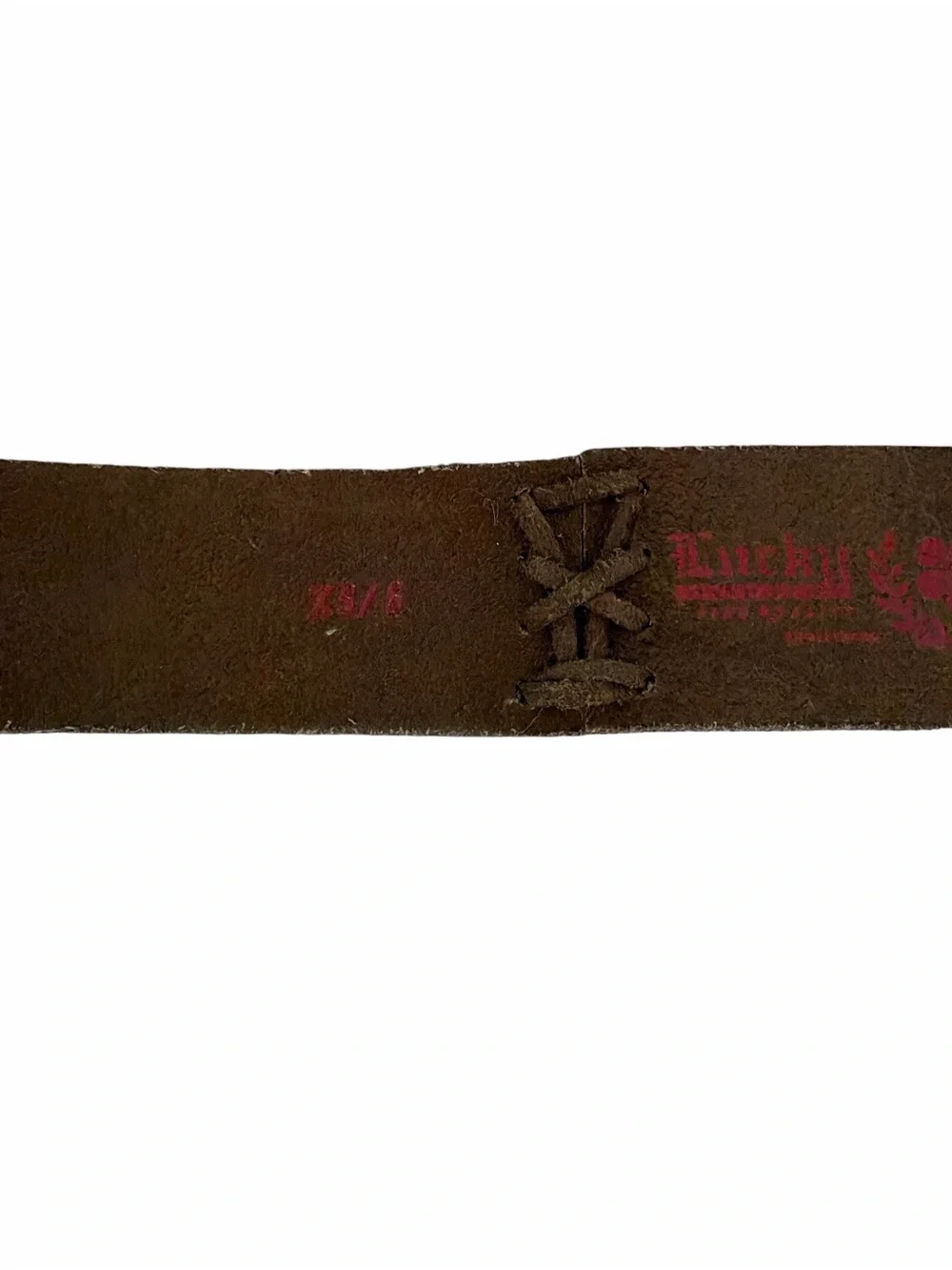Lucky Brand Y2K Boho Woven Multicolor Leather D-Ring Belt Size XS/S